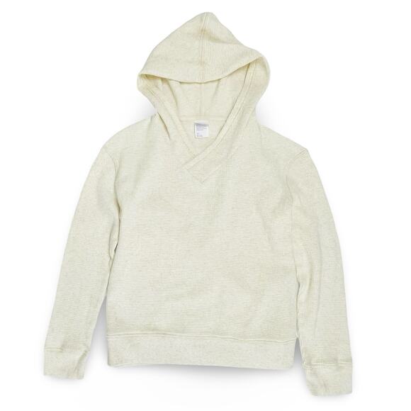 Stars Above Cream Waffle Knit Hoodie XS Cozy Lounge Pullover Gift - Picture 2 of 10